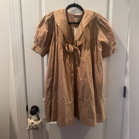 NWT Anthropologie Pilcro Short-Sleeve Bow-Front Tunic Mini Dress - Picture 3 of 10